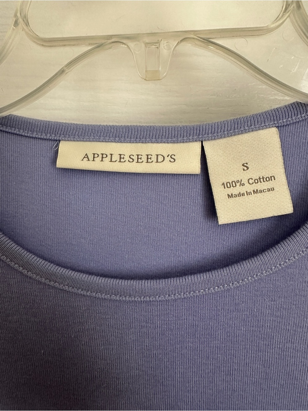 Appleseed's Women's Light Lavender Short Sleeve Crew Neck Tee - Picture 2 of 6